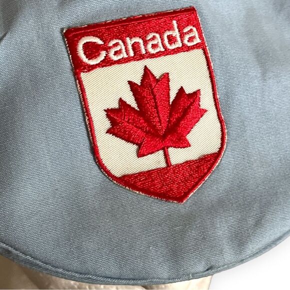 Vintage Blue Cabby Ascot Canada Driver Cap Embroidered Patch Adjustable SnapBack - Picture 6 of 12